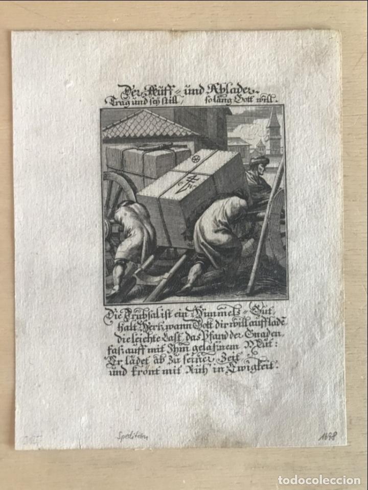 Arte: Cargadores, 1698. Luyken/Weigel - Foto 2