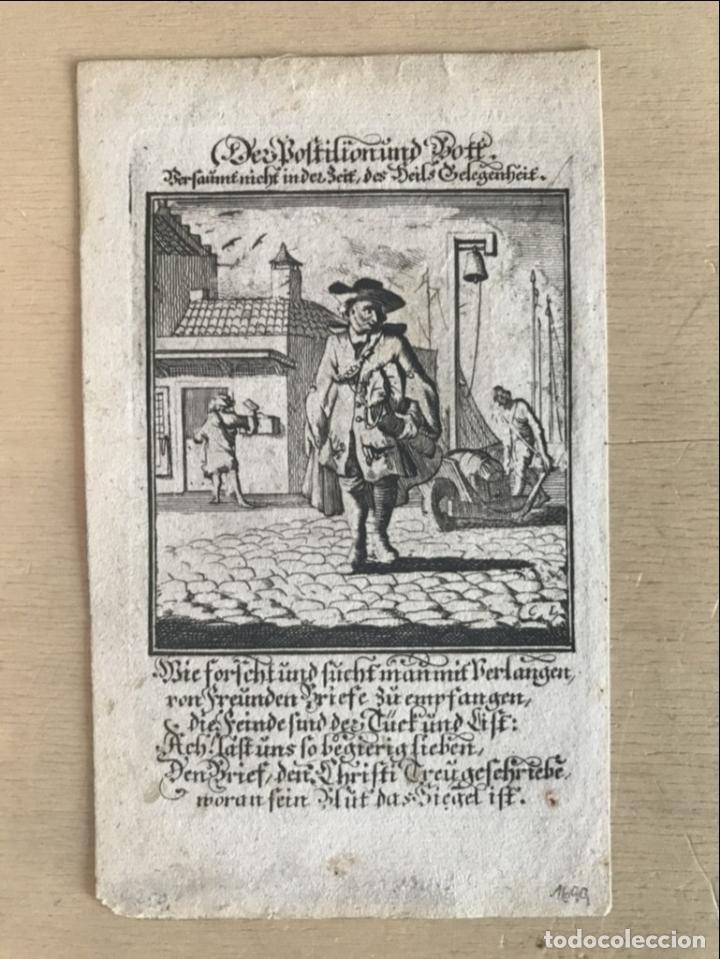 Arte: El mensajero, 1699. Luyken/Weigel - Foto 2
