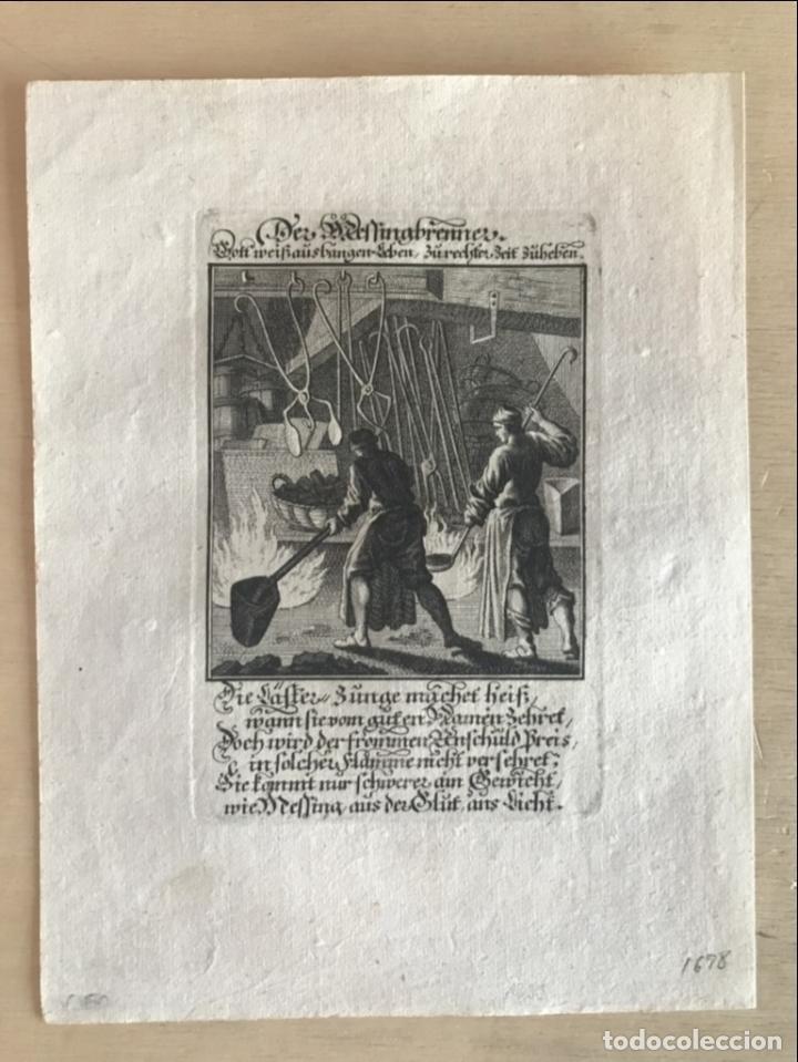 Arte: Trabajando en la forja, 1698. Luyken / Weigel - Foto 2