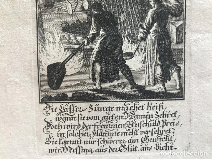Arte: Trabajando en la forja, 1698. Luyken / Weigel - Foto 5
