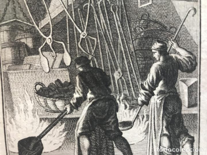 Arte: Trabajando en la forja, 1698. Luyken / Weigel - Foto 6