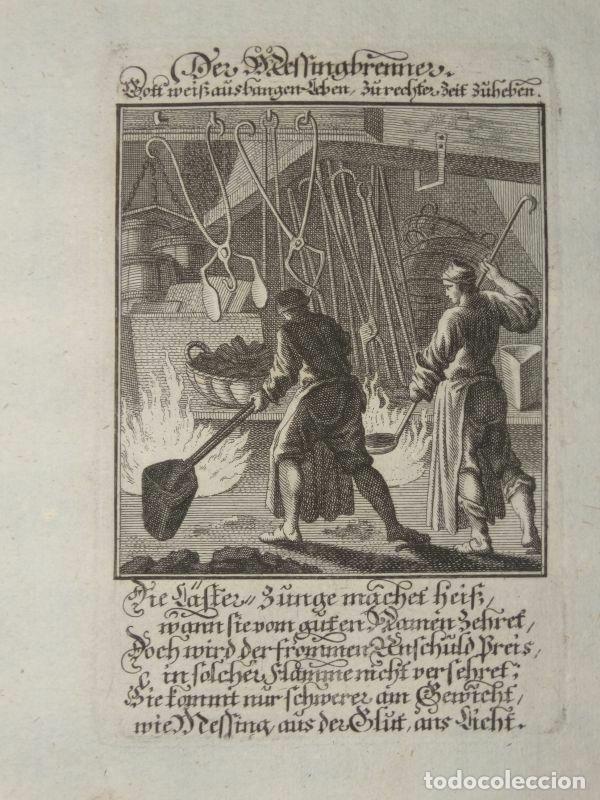 Arte: Trabajando en la forja, 1698. Luyken / Weigel - Foto 8