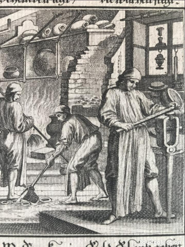 Arte: Trabajando en la fragua, 1698. Luyken / Weigel - Foto 4