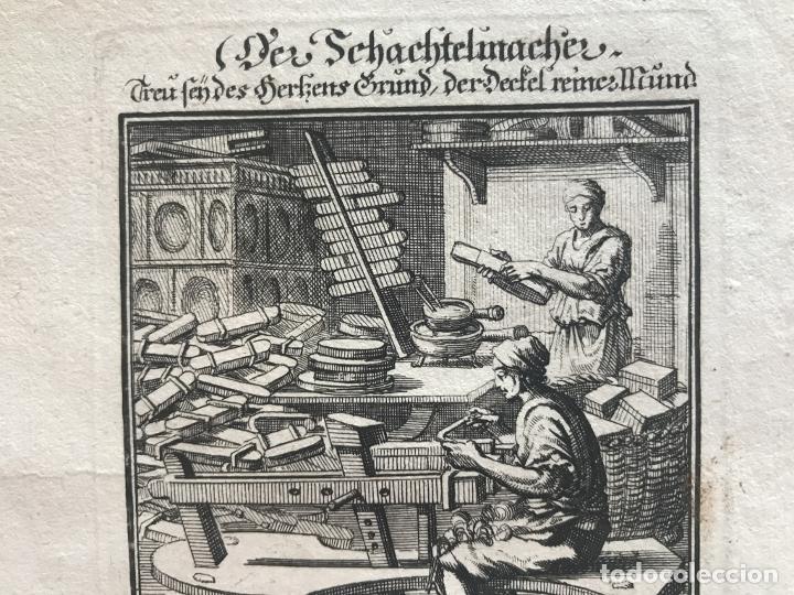Arte: Fabricantes de objetos de madera, 1698. Luyken / Weigel - Foto 4