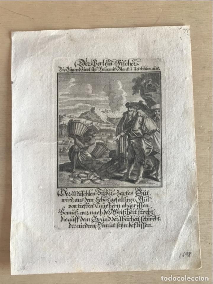 Arte: Comerciantes de perlas, 1698. Luyken / Weigel - Foto 2