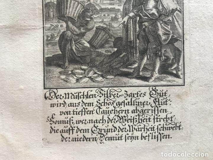 Arte: Comerciantes de perlas, 1698. Luyken / Weigel - Foto 5