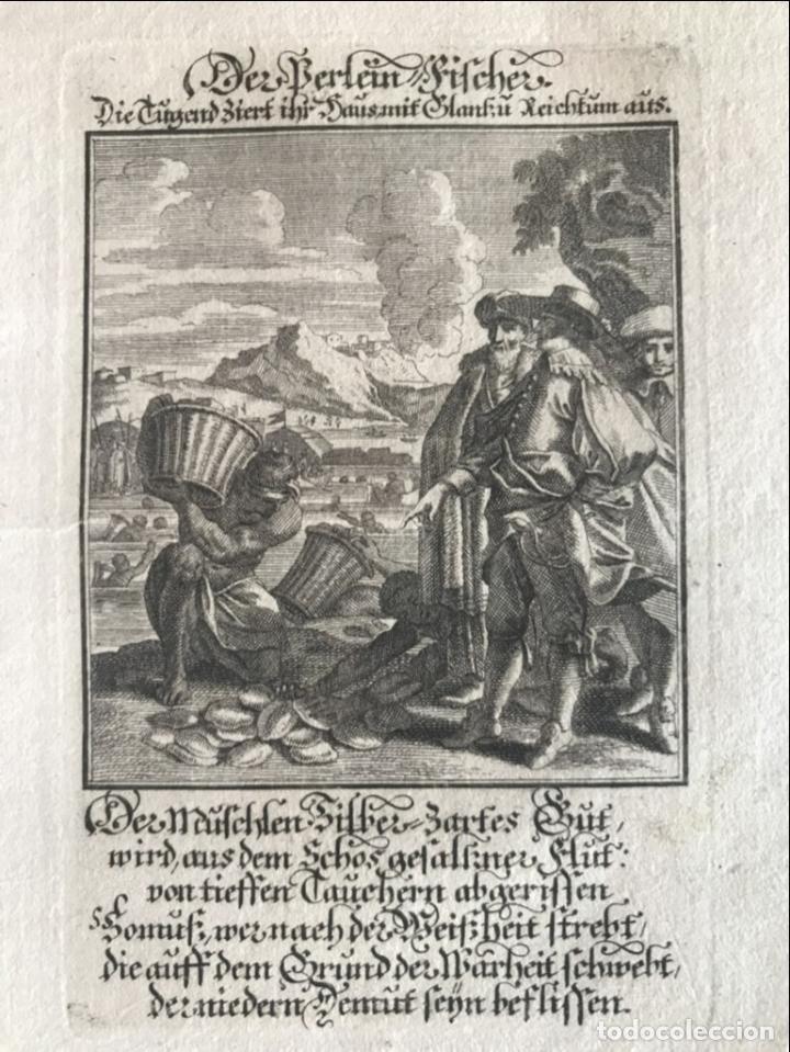 Arte: Comerciantes de perlas, 1698. Luyken / Weigel - Foto 1