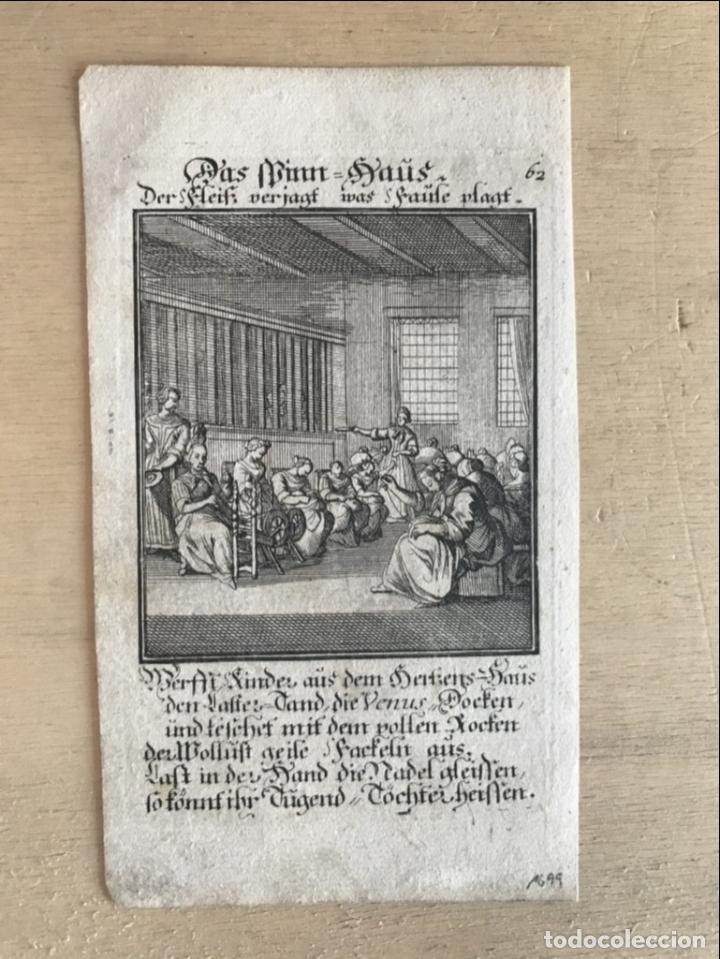 Arte: Hilanderas, 1699. Luyken / Weigel - Foto 2