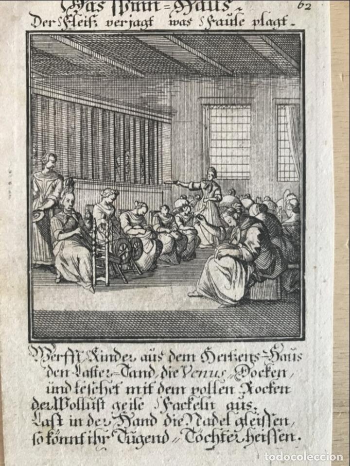 Arte: Hilanderas, 1699. Luyken / Weigel - Foto 3