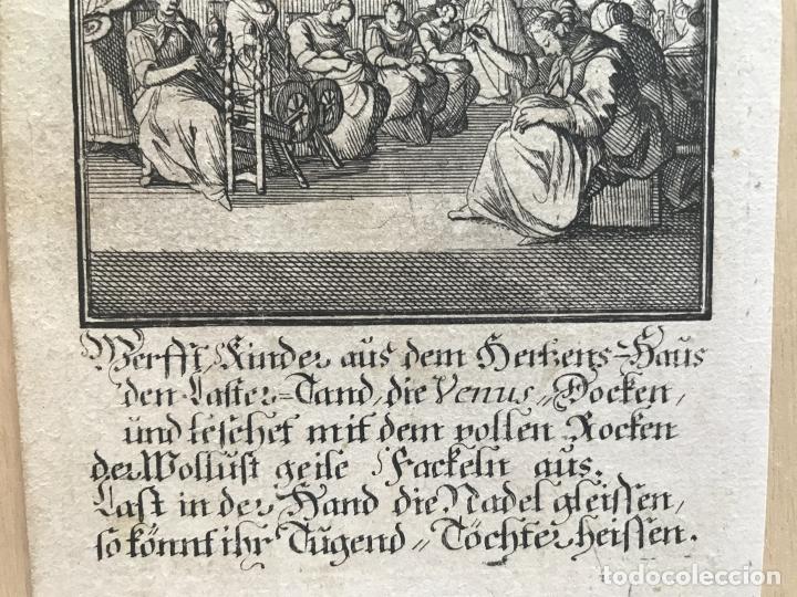 Arte: Hilanderas, 1699. Luyken / Weigel - Foto 5