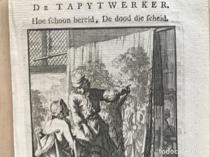 Arte: Vendedor de tapices, 1730. Luyken - Foto 4