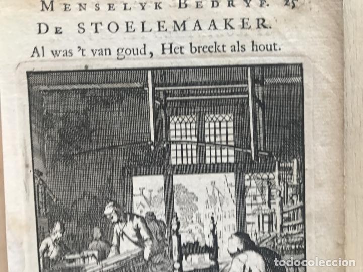 Arte: Fabricantes de sillas, 1730. Luyken - Foto 5