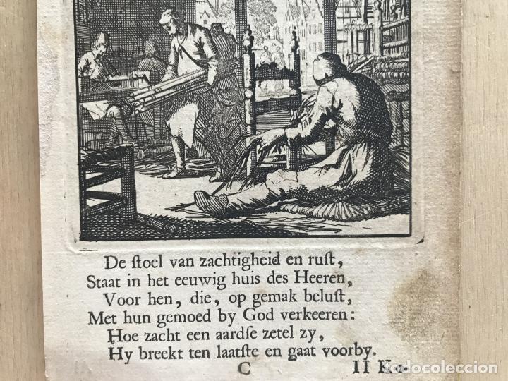Arte: Fabricantes de sillas, 1730. Luyken - Foto 6