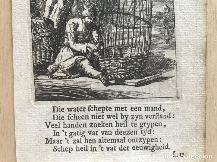 Arte: Fabricante de objetos de mimbre, 1749. Luyken - Foto 6