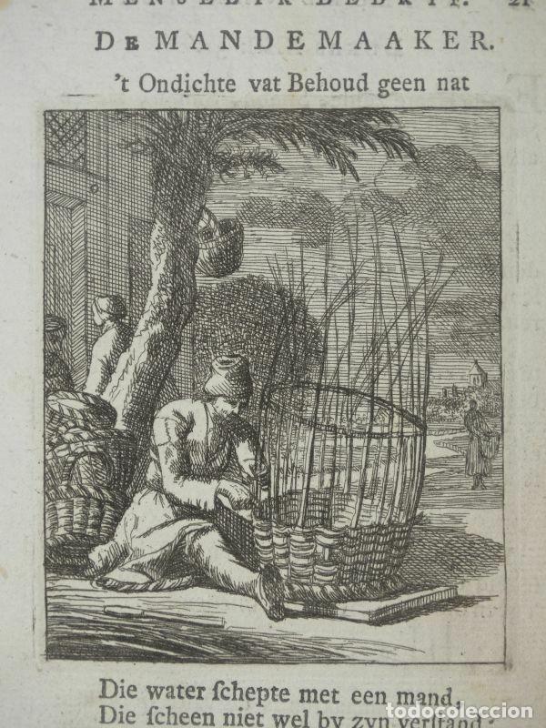 Arte: Fabricante de objetos de mimbre, 1749. Luyken - Foto 8