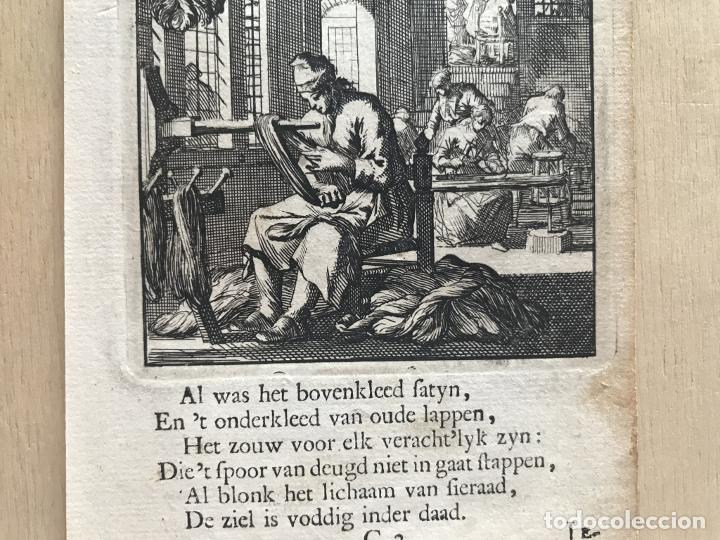 Arte: Taller textil barroco, 1730. Luyken - Foto 6