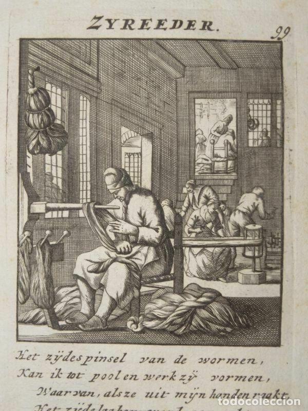 Arte: Taller textil barroco, 1730. Luyken - Foto 1