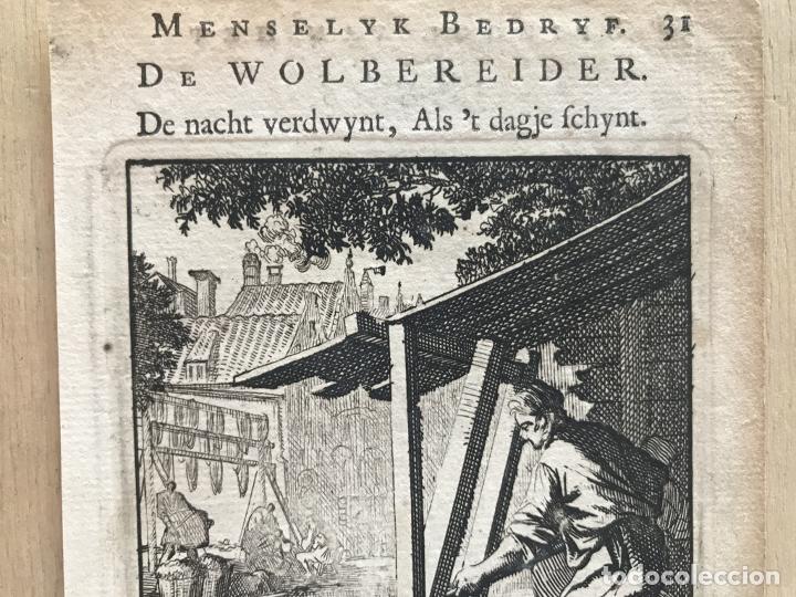 Arte: Trabajando la lana, 1730. Luyken - Foto 4