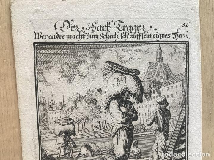 Arte: Cargador de muelle, 1699. Luyken / Weigel - Foto 4