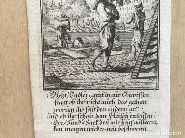 Arte: Cargador de muelle, 1699. Luyken / Weigel - Foto 5