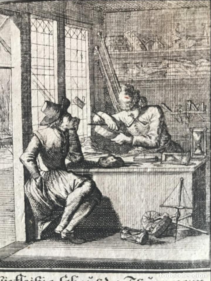 Arte: Fabricante de br&uacute;julas, 1733. Luyken / Weigel - Foto 4