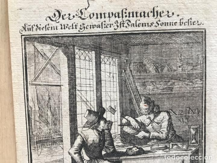 Arte: Fabricante de br&uacute;julas, 1733. Luyken / Weigel - Foto 5