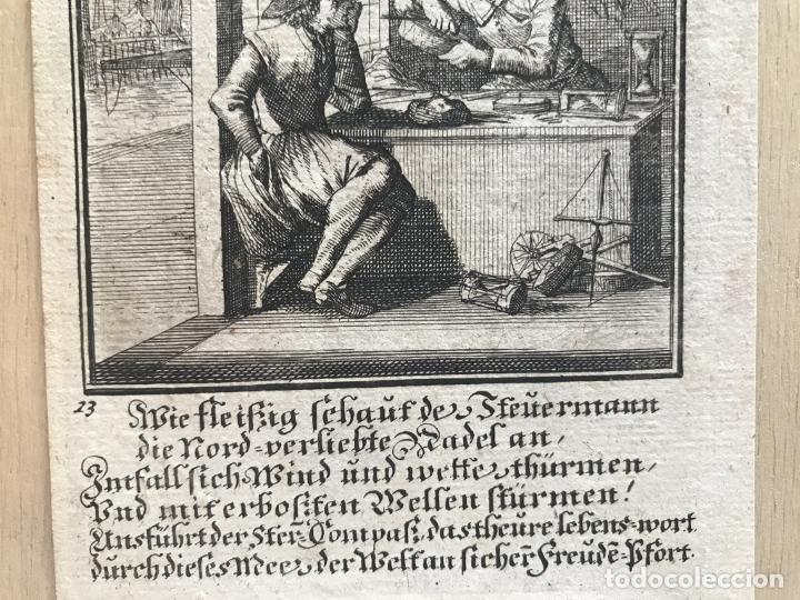 Arte: Fabricante de br&uacute;julas, 1733. Luyken / Weigel - Foto 6
