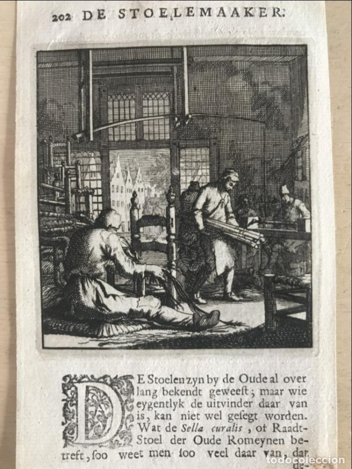 Arte: Elaborando sillas de madera, 1736. Luyken - Foto 3