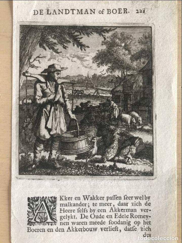 Arte: El granjero, 1719. Luyken - Foto 3