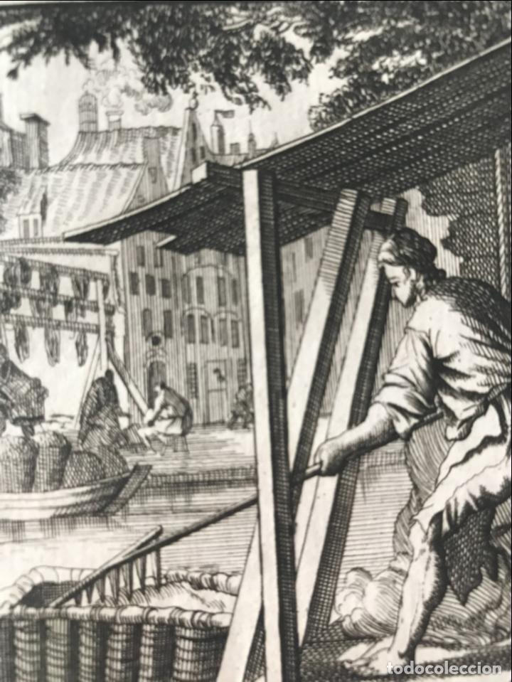 Arte: Tratando lana, 1704. Luyken/Weigel - Foto 4