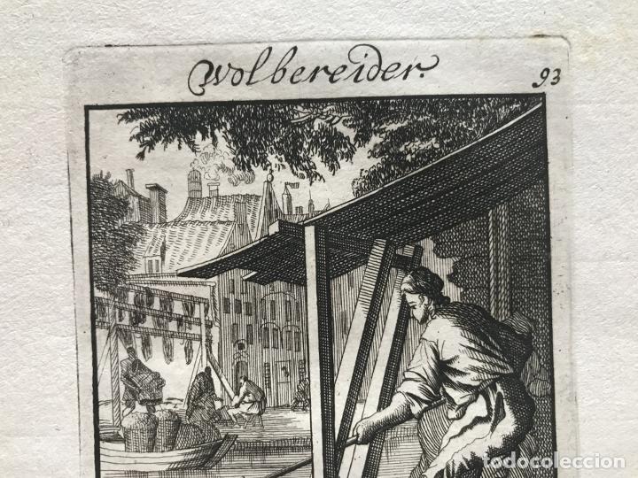 Arte: Tratando lana, 1704. Luyken/Weigel - Foto 5
