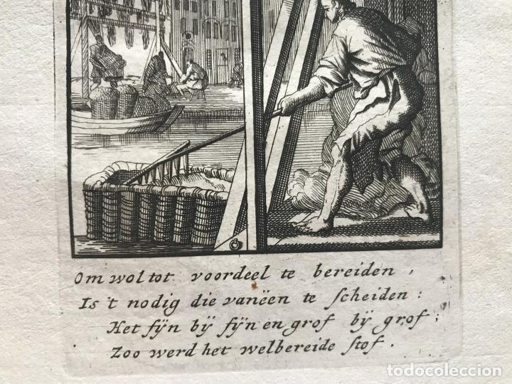 Arte: Tratando lana, 1704. Luyken/Weigel - Foto 6