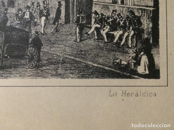 Arte: - GRABADO PUERTA DEL SOL EN 1842. - Foto 4