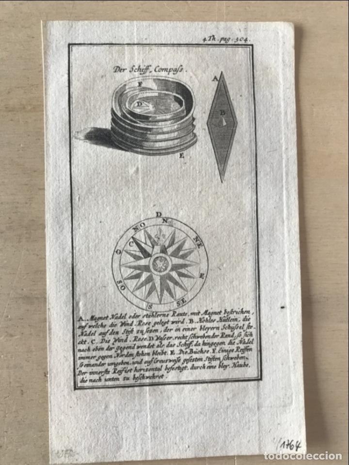 Arte: La br&uacute;jula y la Rosa de los Vientos, 1762. Pluche - Foto 2
