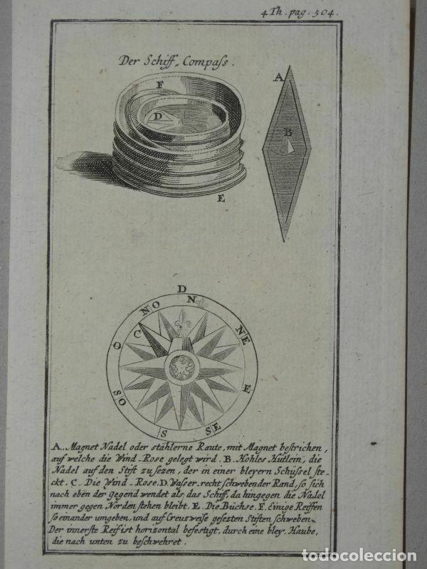 Arte: La br&uacute;jula y la Rosa de los Vientos, 1762. Pluche - Foto 1