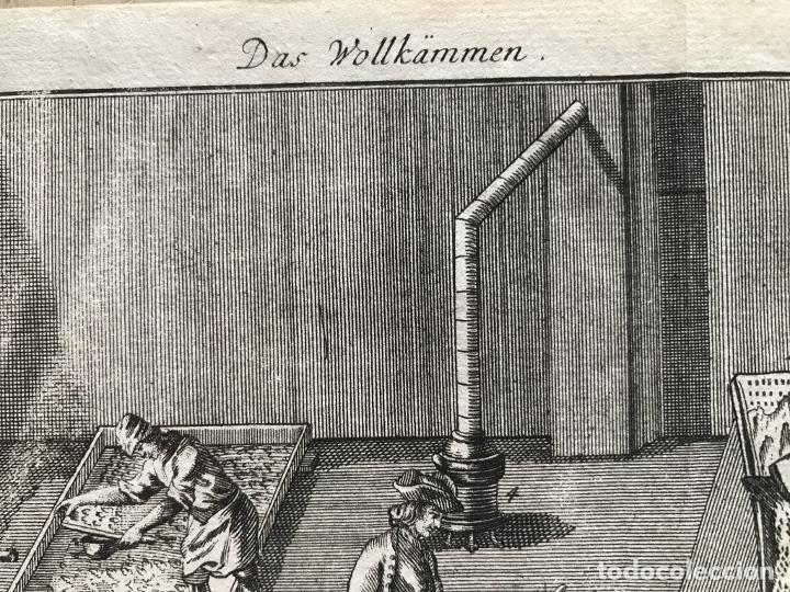 Arte: Peinadores de lana, 1754. An&oacute;nimo - Foto 5