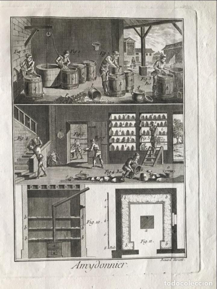 Arte: Trabajando con almid&oacute;n, 1780. Bernard / Diderot / DAlembert - Foto 3