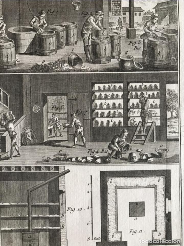 Arte: Trabajando con almid&oacute;n, 1780. Bernard / Diderot / DAlembert - Foto 4