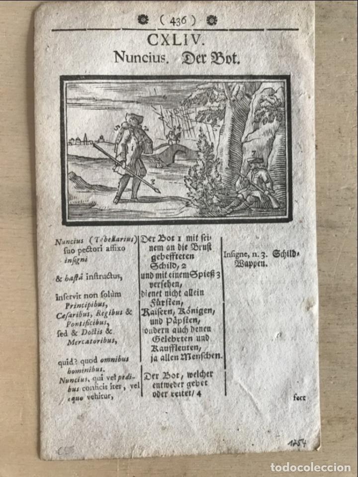 Arte: El mensajero, 1754. An&oacute;nimo - Foto 2
