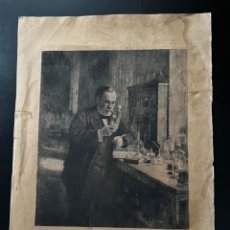 Arte: A. EDELFELT 1889 - GRAN AGUAFUERTE DE PASTEUR - CALCOGRAFIA DEL LOUVRE. Lote 298186318