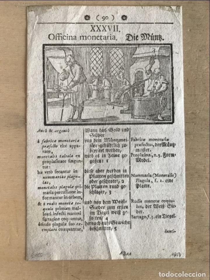 Arte: Acu&ntilde;adores de monedas, 1754. An&oacute;nimo - Foto 2