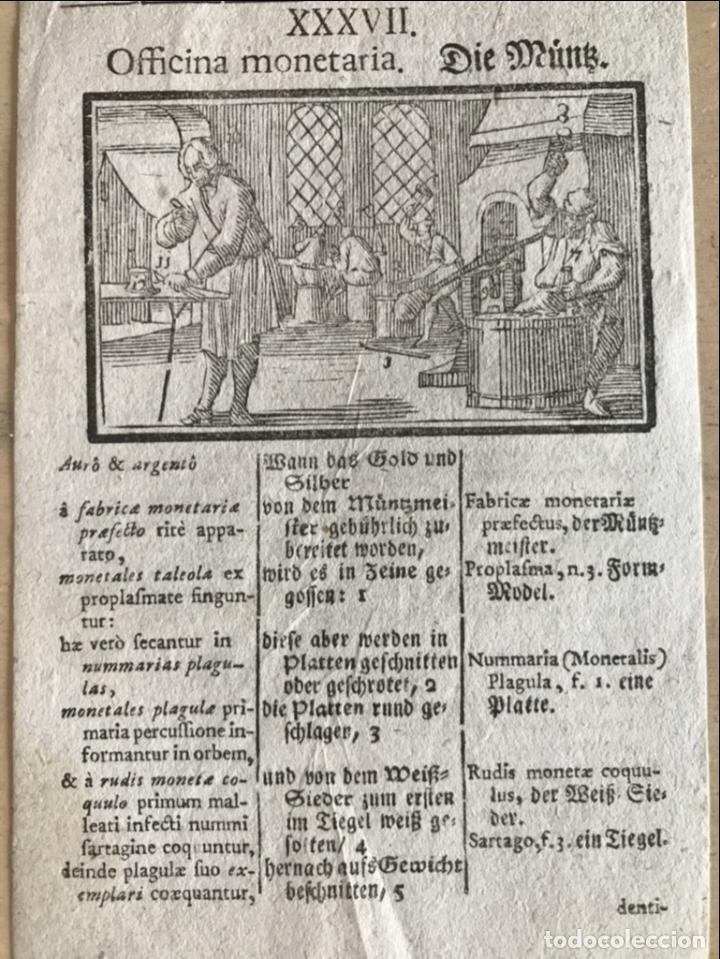 Arte: Acu&ntilde;adores de monedas, 1754. An&oacute;nimo - Foto 3