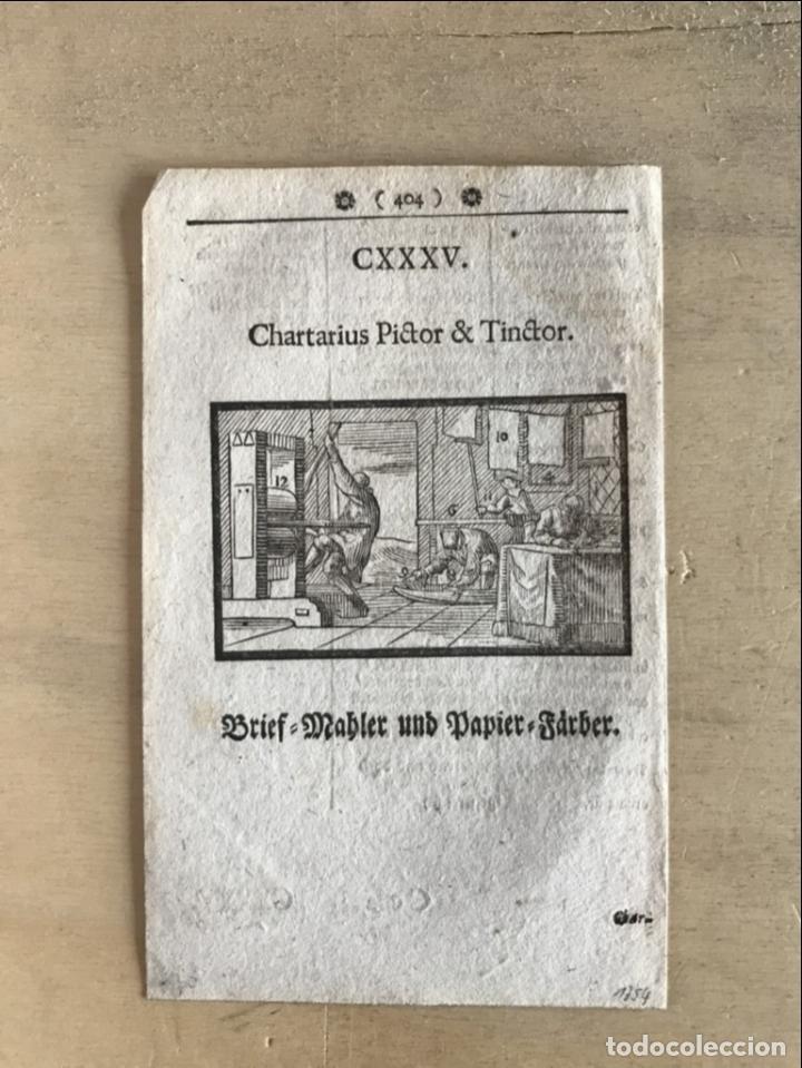 Arte: Fabricantes de papel, 1754. An&oacute;nimo - Foto 2