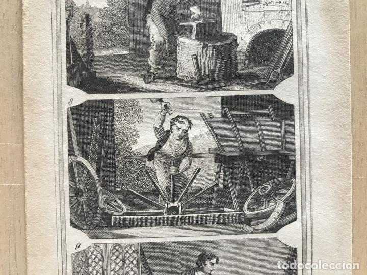 Arte: El herrero, el ruedero y el carpintero, 1823. An&oacute;nimo - Foto 5