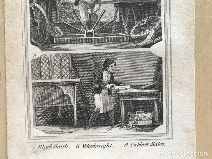 Arte: El herrero, el ruedero y el carpintero, 1823. An&oacute;nimo - Foto 6