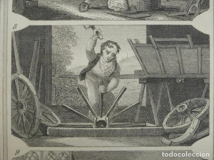 Arte: El herrero, el ruedero y el carpintero, 1823. An&oacute;nimo - Foto 8