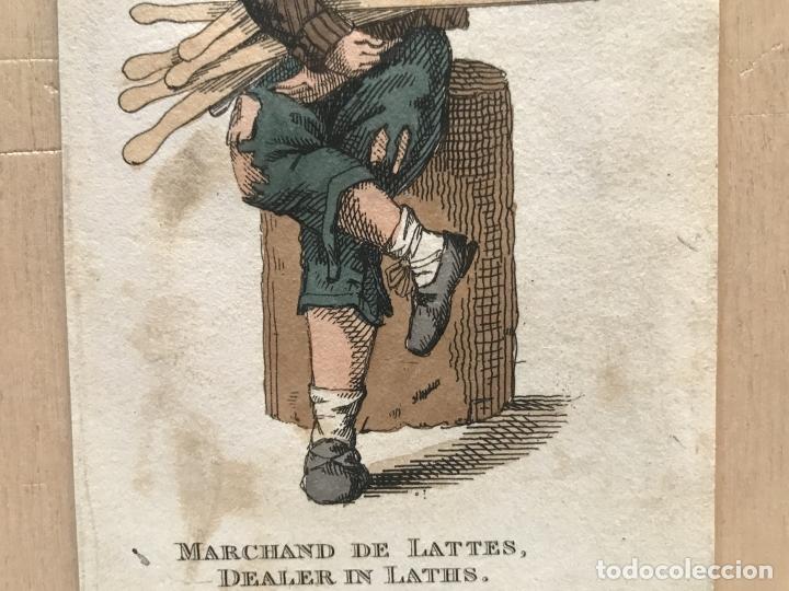 Arte: Comerciante de listones de madera, 1820. An&oacute;nimo - Foto 4