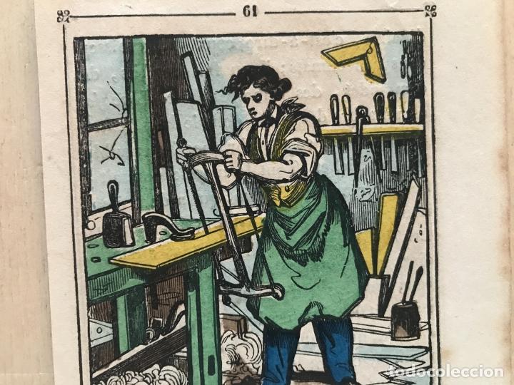 Arte: Carpintero en su taller, hacia 1820. An&oacute;nimo - Foto 3
