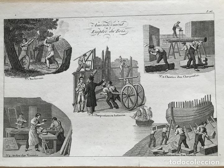 Arte: Utilizaci&oacute;n de la madera, 1822. An&oacute;nimo - Foto 3