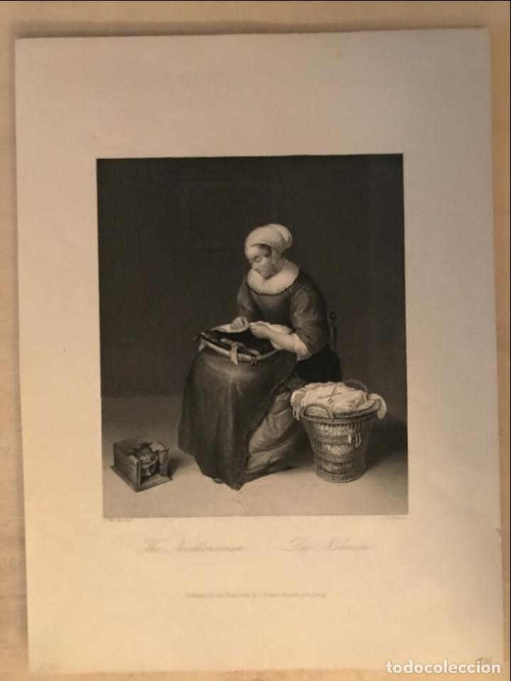 Arte: La costurera, 1850. C. Netscher / A. H. Payne - Foto 2
